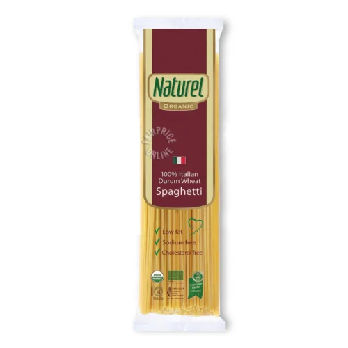 Naturel Organic Spaghetti – 500g | 100% Organic Durum Wheat Pasta for Healthy Cooking