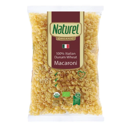 Naturel Organic Macaroni – 500g | Healthy Pasta Made from Organic Durum Wheat