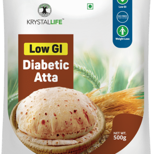 Krystal Life Low GI Diabetic Atta – 500g | Sugar Control Flour for Healthy Living