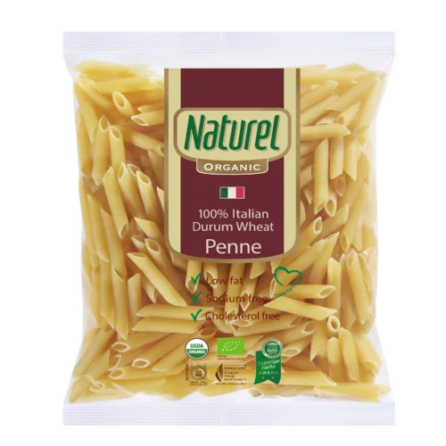 Naturel Organic Penne Pasta – 500g | Premium Italian-Style Organic Durum Wheat Pasta