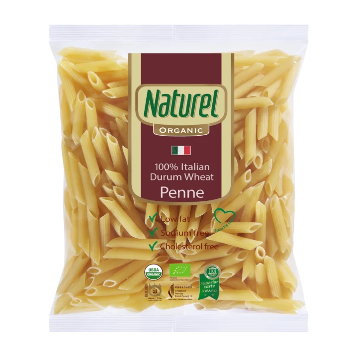 Naturel Organic Penne Pasta – 500g | Premium Italian-Style Organic Durum Wheat Pasta